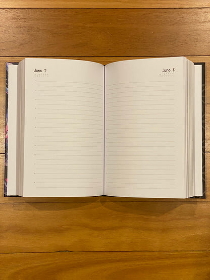 Sample of a blank June page from the Infinite Journal by Ira Light, featuring space for daily journaling with prompts for the day of the week, designed for timeless reflection and personal growth, allowing users to start their journey anytime without a specified year.