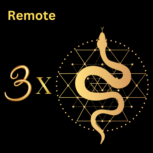 Remote x3 sessions with golden snake on top of sacred geometry