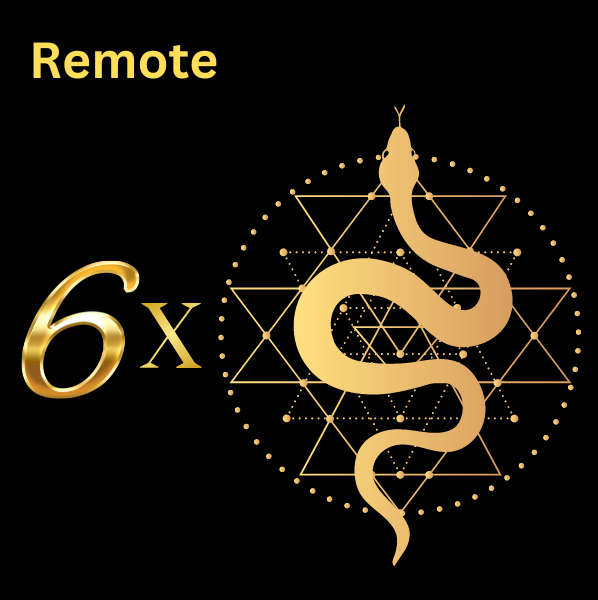 Remote x6 sessions with golden snake on top of sacred geometry