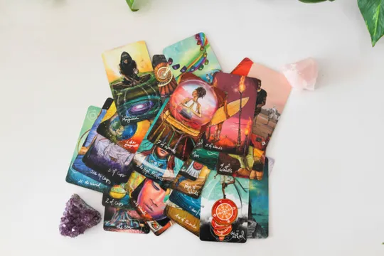 Light Seer tarot cards displayed